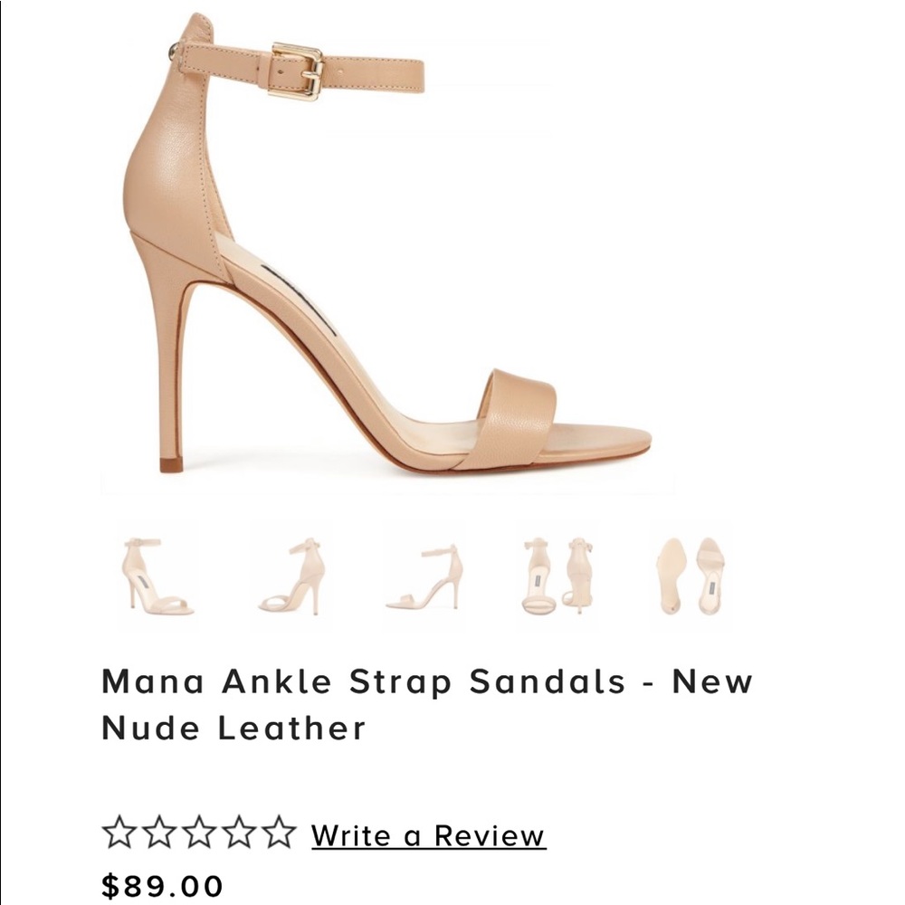 Nine West Nude Strap Heels